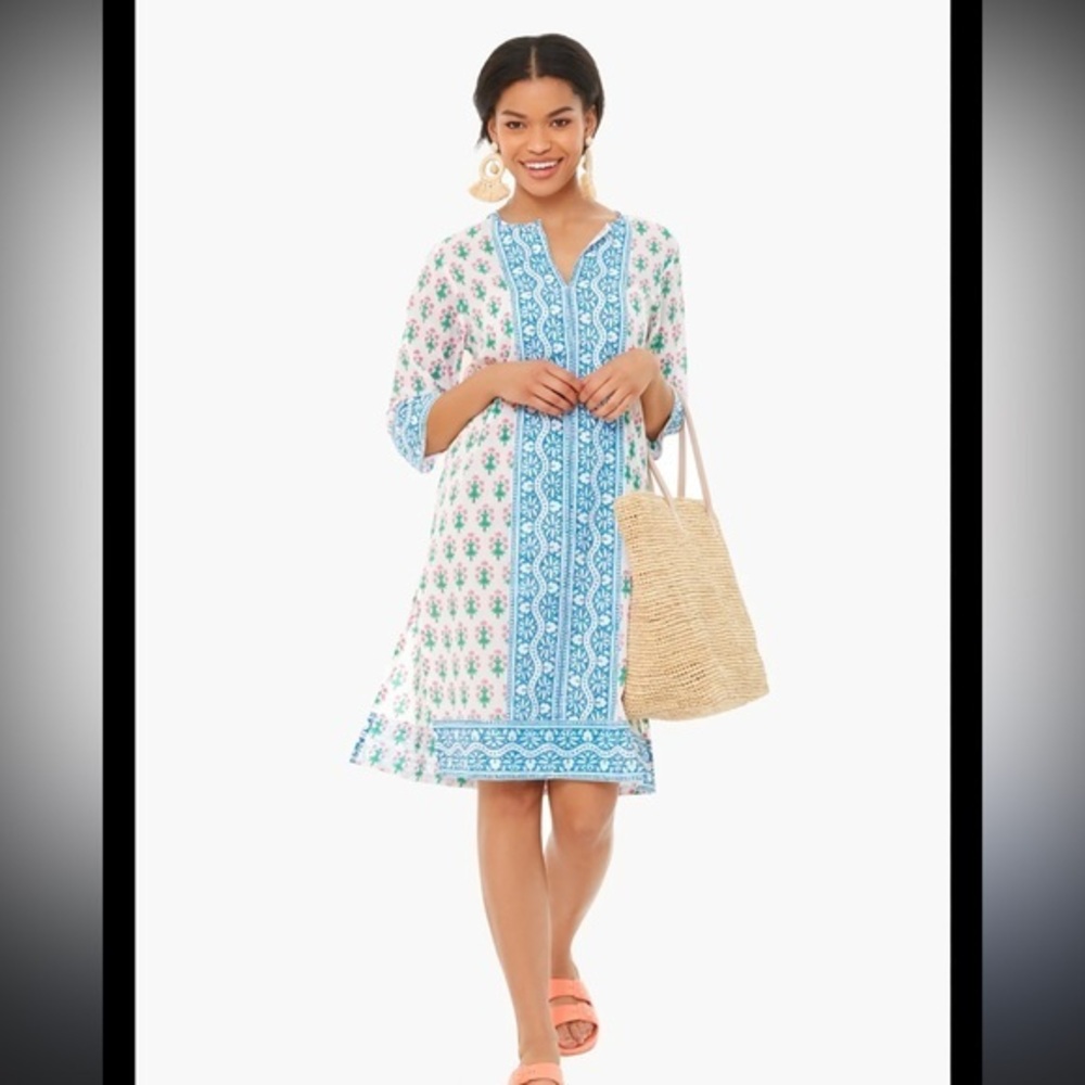 Tuckernuck SZ Blockprints cotton kaftan dress
